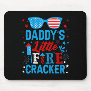 Daddys Little Firecracker Independence Day Firewor Mouse Mat
