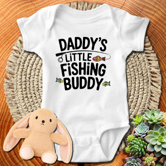 Daddy's Little Fishing Buddy | Fishing Dad Baby Bodysuit