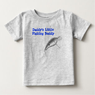 Daddys Little Fishing Buddy Lure Design Baby T-Shirt