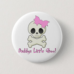 Daddy's little Ghoul Chiller Font 6 Cm Round Badge