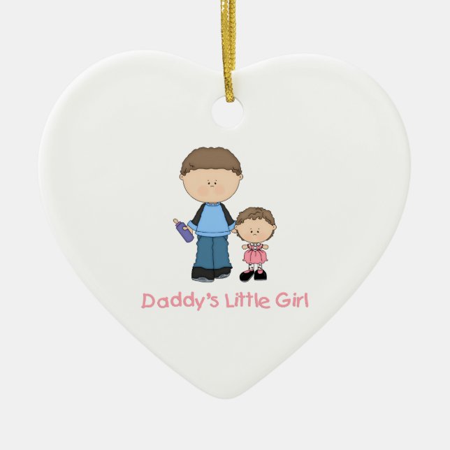 Daddy's Little Girl (2) Ceramic Tree Decoration (Front)
