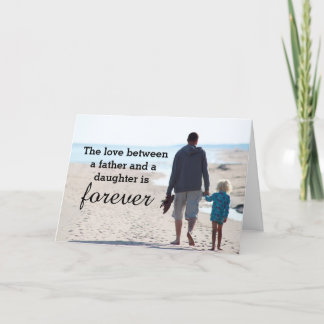 Daddy's Little Girl Beach Father's Day Card