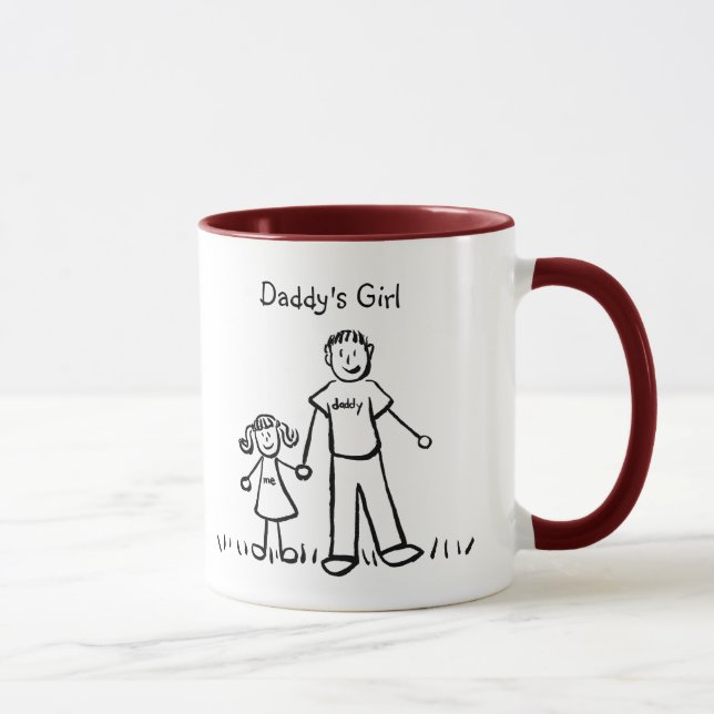Daddy's Little Girl Drawing Mug (Customise) (Right)