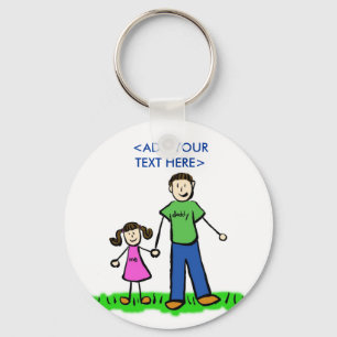 Daddy's Little Girl Keychain (Brunette)