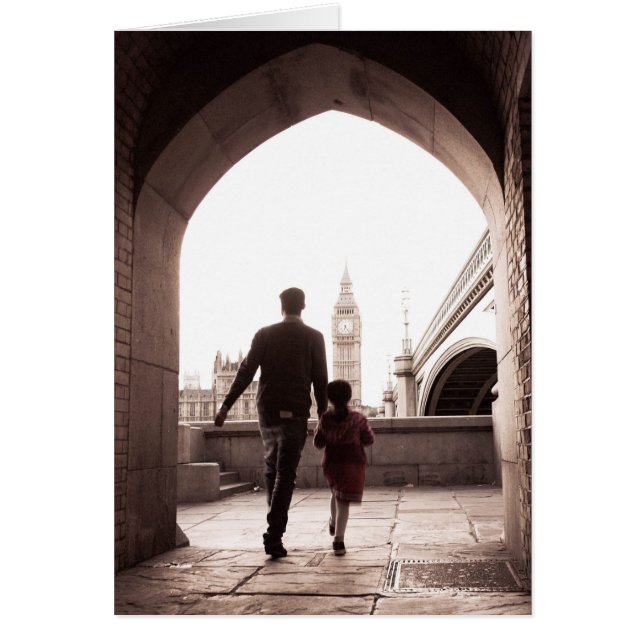 Daddy's Little Girl - London - Big Ben Card (Front)