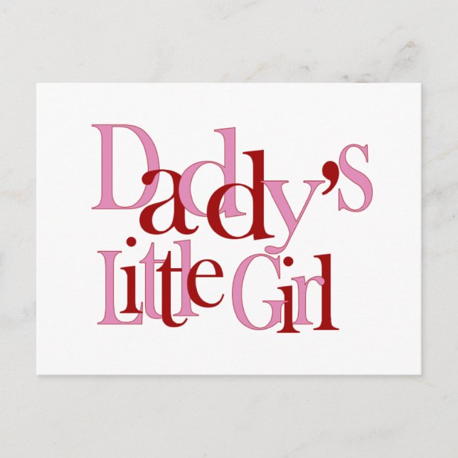 Daddy's Little Girl Postcard (Front)