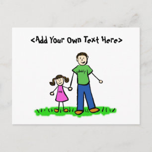 Daddy's Little Girl Postcard (Brunette)