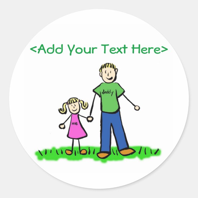 Daddy's Little Girl Sticker (Blonde) (Front)