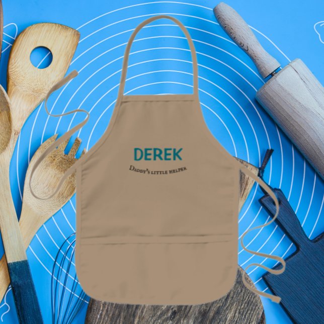 Daddy's Little Helper Child's Name Kids' Apron (In Situ)