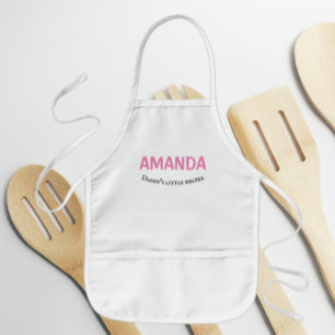 Daddy's Little Helper Girl's Name Kids Apron