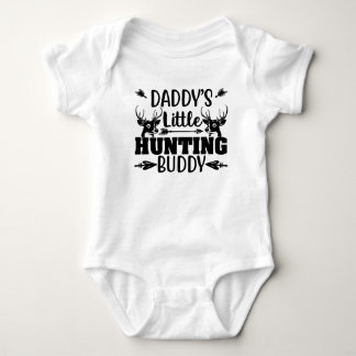Daddy's Little Hunting Buddy with Deer Baby Bodysuit