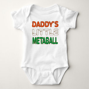 Daddy's Little Meatball Funny Italian Dad Joke  Baby Bodysuit