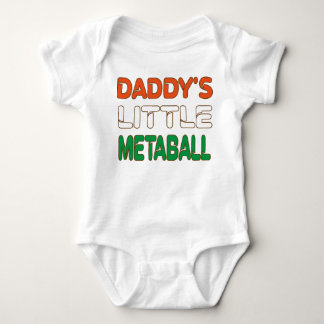 Daddy's Little Meatball Funny Italian Dad Joke Baby Bodysuit