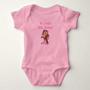 Daddy's Little Monkey Baby Bodysuit