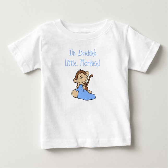 Daddy's Little Monkey Baby T-Shirt (Front)