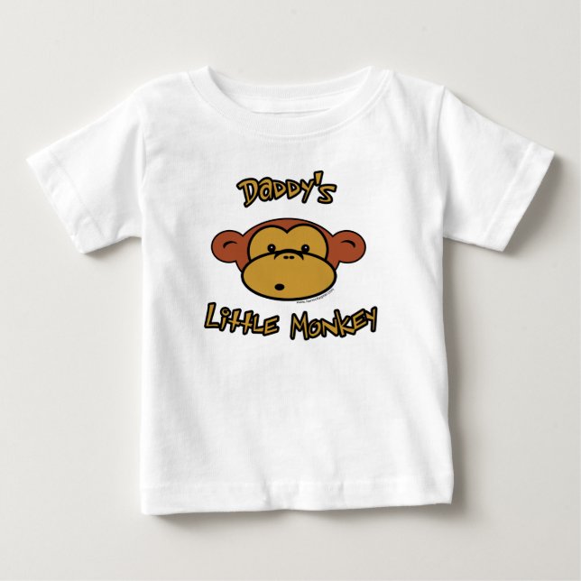 Daddy's Little Monkey Baby T-Shirt (Front)