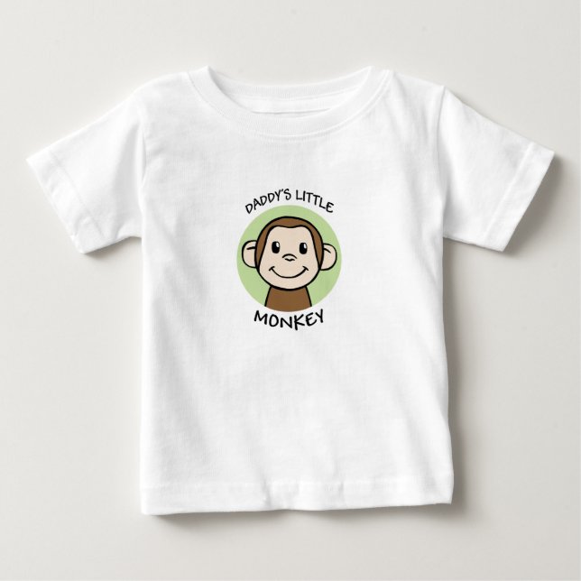 Daddy's Little Monkey Baby T-Shirt (Front)