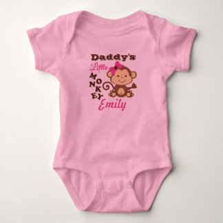 Daddy's Little Monkey Pink Bodysuit with Tutu