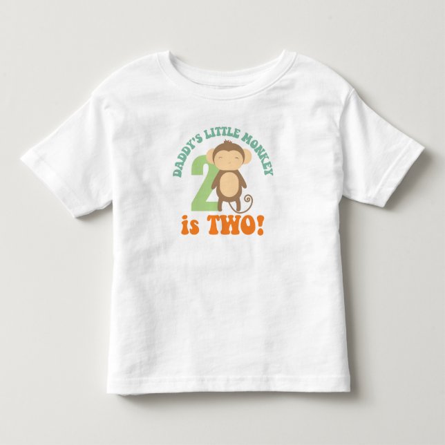 Daddy's Little Monkey Toddler T-Shirt (Front)