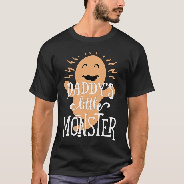 Daddy's Little Monster  Halloween  Ghost T-Shirt (Front)