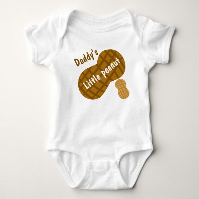 Daddy's Little Peanut Baby Bodysuit (Front)