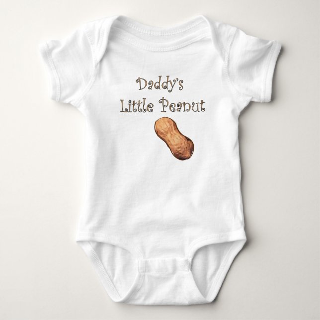 Daddy's Little Peanut Baby Bodysuit (Front)