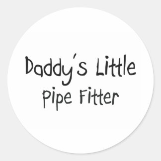 Daddy's Little Pipe Fitter Classic Round Sticker