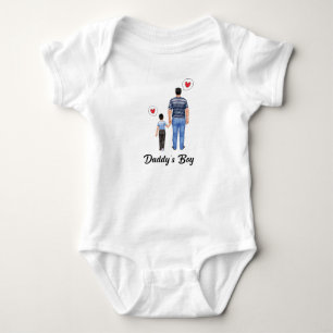 Daddys Little Prince Boy Fathers Day Love Baby Bodysuit