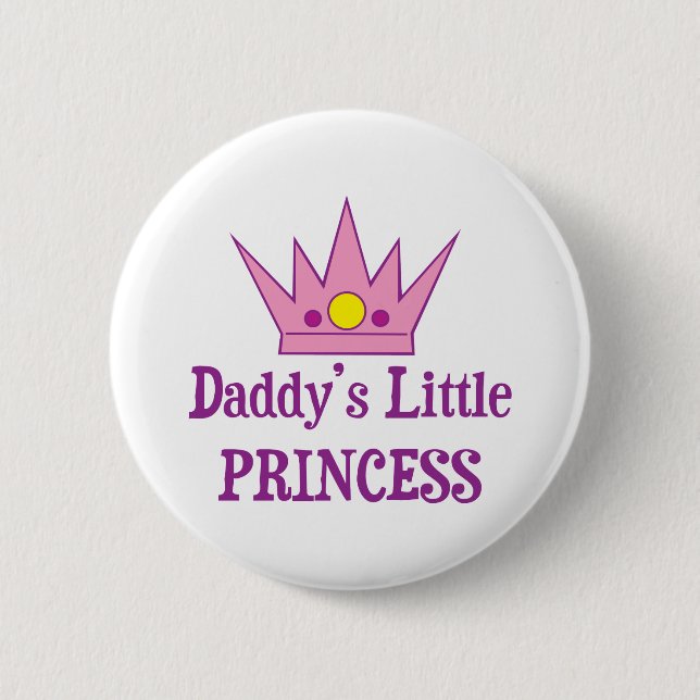 Daddys Little Princess 6 Cm Round Badge (Front)