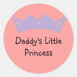 Daddy's Little Princess Classic Round Sticker
