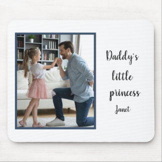 Daddy's Little Princess EDITABLE Custom Photo Mouse Mat