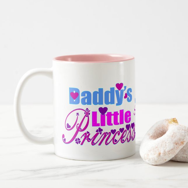 ❤✔Daddy's Little Princess Fabulous Two-Tone Two-Tone Coffee Mug (With Donut)