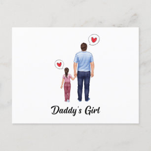 Daddys Little Princess Girl Fathers Day Love Invitation Postcard