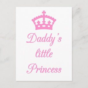 Daddy's little princess, text design with crown postcard