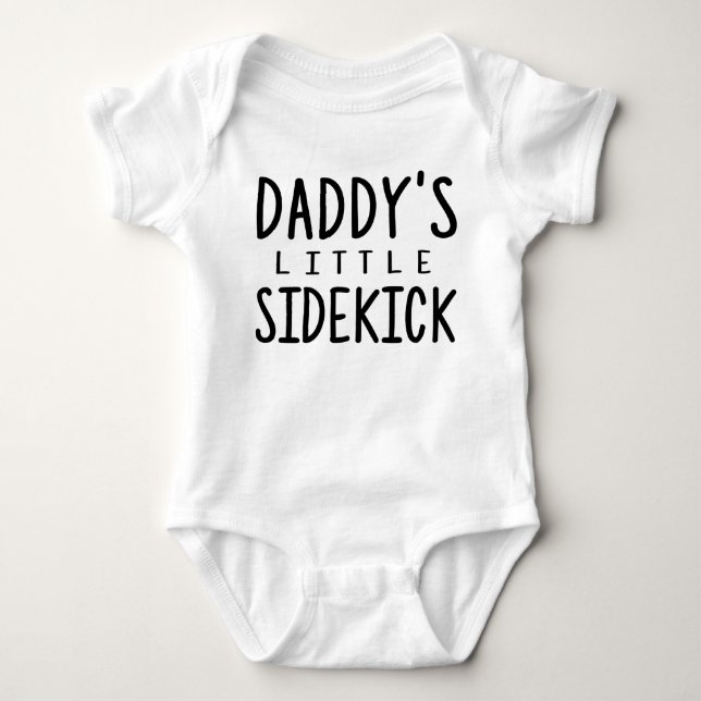 Daddy's Little Sidekick Baby Bodysuit (Front)