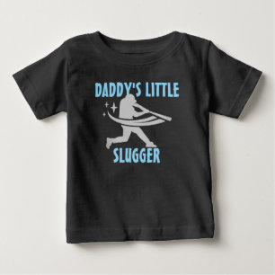 Daddy's Little Slugger Baseball Baby T-Shirt