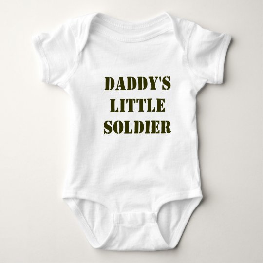 Daddy's Little Soldier Baby Bodysuit
