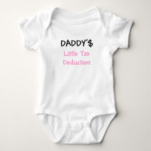 Daddys Little Tax Deduction Pink Baby Bodysuit