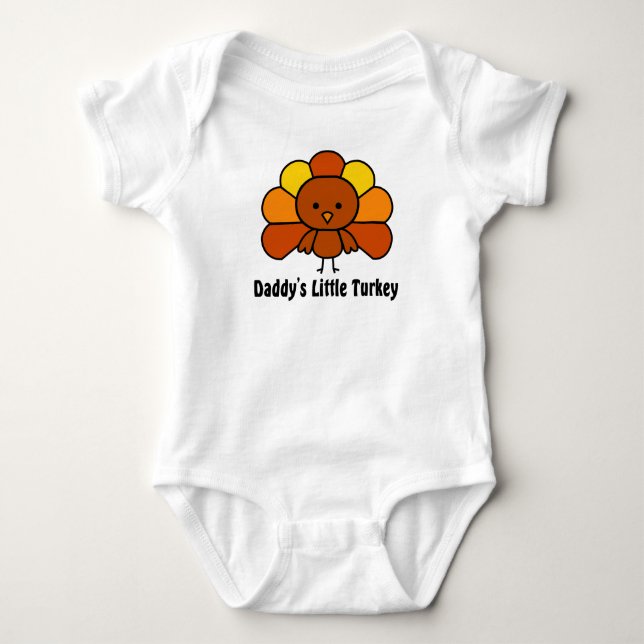 Daddys Little Turkey Baby Bodysuit (Front)