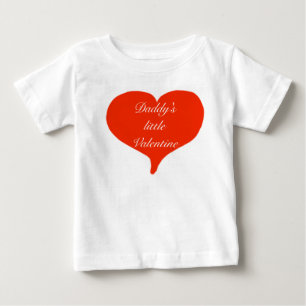 Daddy's Little Valentine Baby T-Shirt
