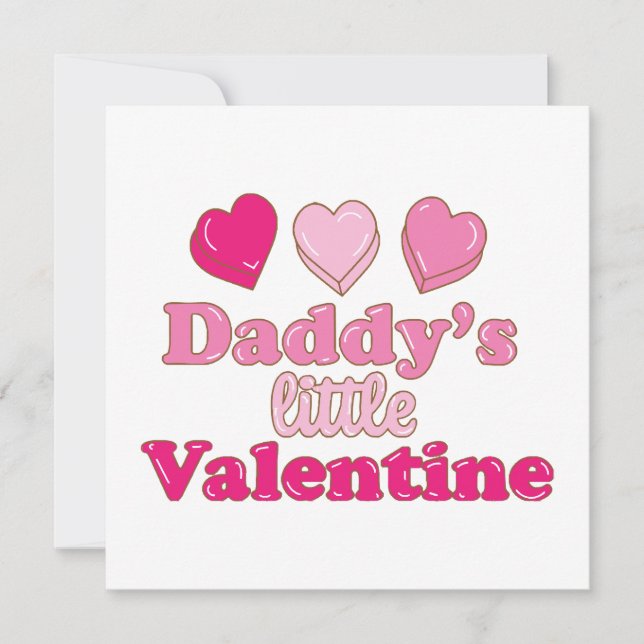Daddy's Little Valentine design with hearts (Front)