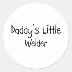 Daddy's Little Welder Classic Round Sticker