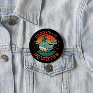 Daddys Little Whale 7.5 Cm Round Badge