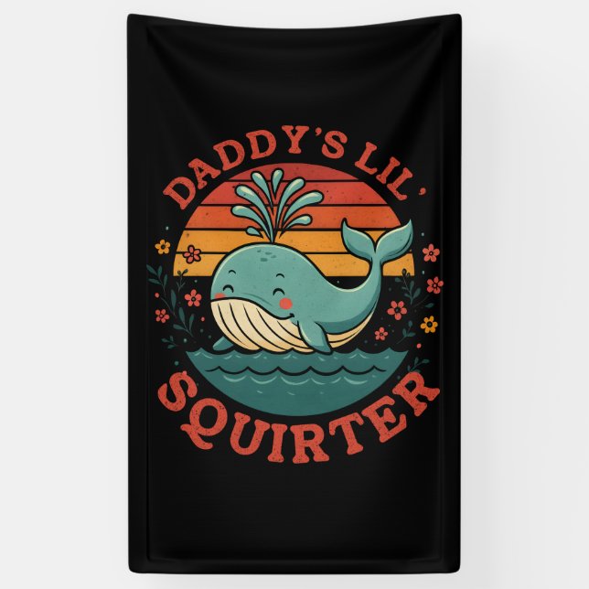 Daddys Little Whale Banner (Vertical)