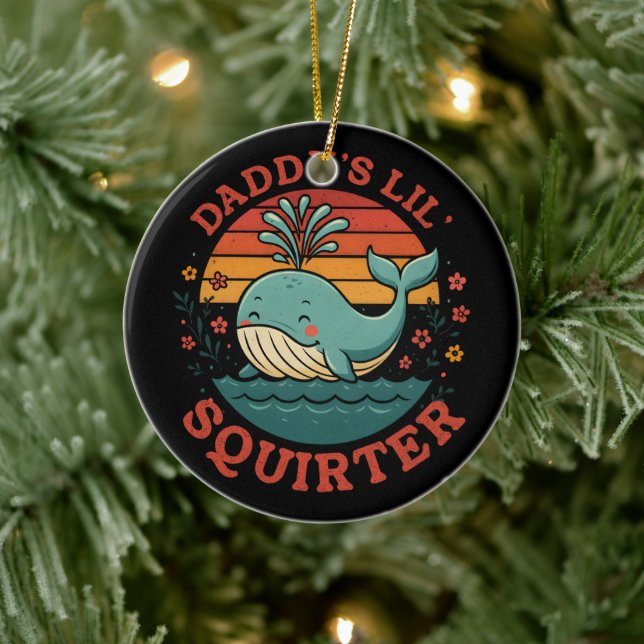 Daddys Little Whale Ceramic Tree Decoration (Tree)