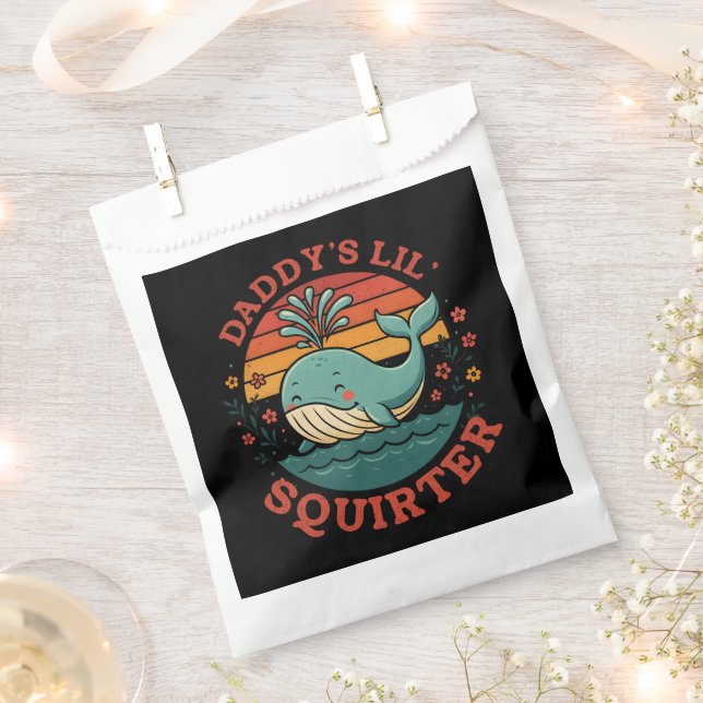 Daddys Little Whale Favour Bags (Clipped)