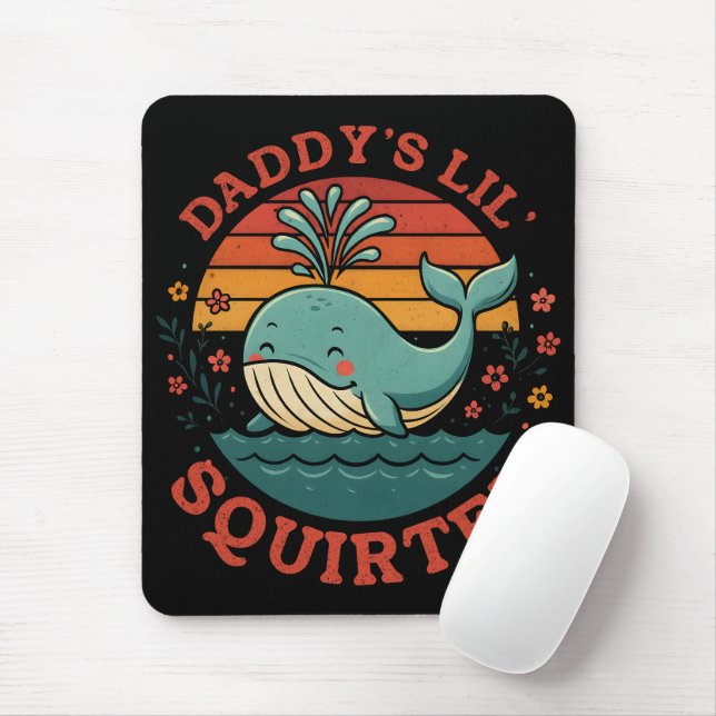 Daddys Little Whale Mouse Mat (With Mouse)