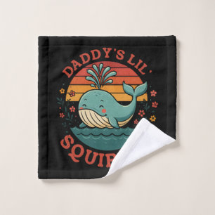 Daddys Little Whale Wash Cloth