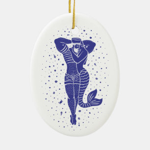 Daddy's Merboy Ceramic Tree Decoration