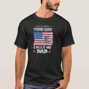 Daddys New Fishing Buddy For Men Papa Fishing Pull T-Shirt